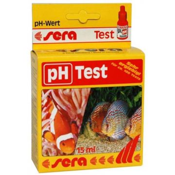 SERA pH Test pentru măsurarea acidităţii apei 15ml