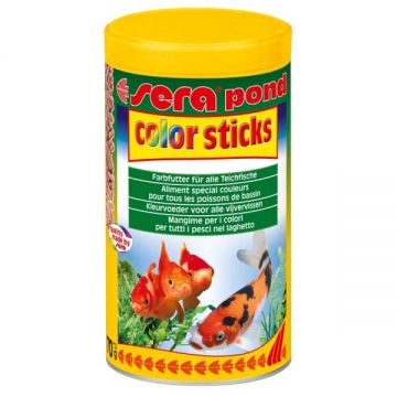 SERA POND COLOR STICKS Hrană pt intensificarea culorilor peştilor 1000ml