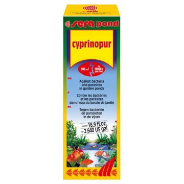 SERA Pond Cyprinopur Tratament împotriva hidropiziei şi păduchilor 500ml