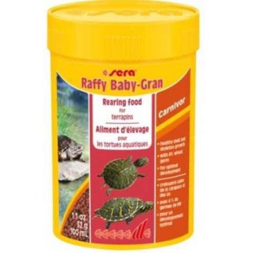 SERA RAFFY BABY-GRAN Hrană granulată pentru broaşte ţestoase tinere 100ml/32g