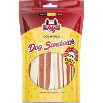 SNUFFLE DOG Sandwich pentru câini, cu aromă de pui şi peşte, 80gr