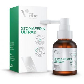 STOMAFERIN ULTRA Gel igienă orală, clorhexidină 0,12%, câini şi pisici 30 ml