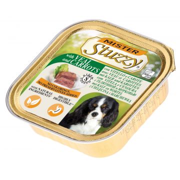STUZZY Dog Pate pentru câini, cu Viţel şi Morcovi 150g