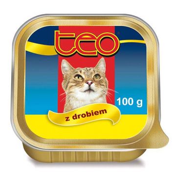 TEO Pate pentru pisici, cu Pasăre 100g