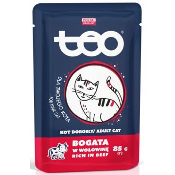 TEO Plic hrana umeda pentru pisici, cu Vită 85g