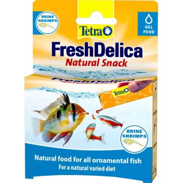 TETRA FreshDelica Brine Shrimps Snack sub formă de gel pt. peşti ornamentali 48g