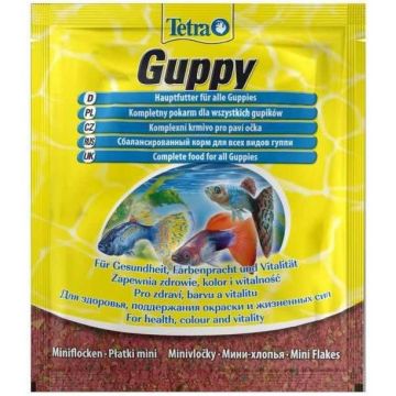 TETRA Guppy Plic hrană sub formă de fulgi 12g
