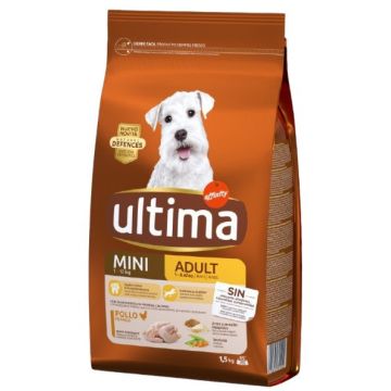 ULTIMA Hrană uscată pentru câini Mini Adult, cu Pui 1,5kg