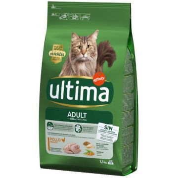 ULTIMA Hrană uscată pentru pisici, cu Pui şi Orez 1,5kg