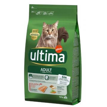ULTIMA Hrană uscată pentru pisici, cu Somon şi Orez 1,5kg
