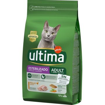 ULTIMA Hrană uscată pentru pisici Sterilizate, cu Pui 1,5kg