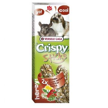 VERSELE-LAGA Crispy Sticks pt iepuri şi şinşila Ierburi, 2bucăţi, 110g