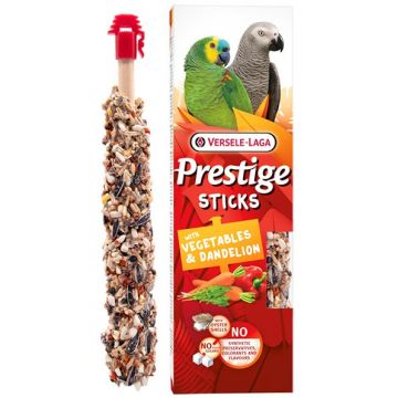 VERSELE-LAGA Prestige Baton pentru papagali mari, Legume şi Păpădi 2 bucăţi 140g