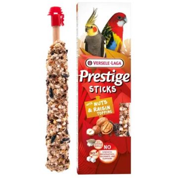 VERSELE-LAGA Prestige Baton pentru păsări medii, Nuci şi Stafide 2 bucăţi 140g