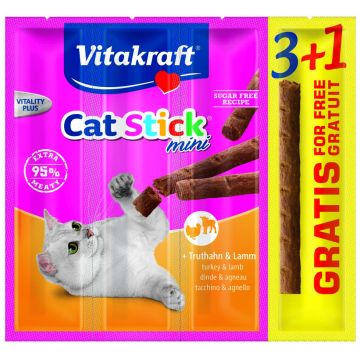 VITAKRAFT Baton Mini Recompensă pentru Pisici, cu Miel şi Curcan