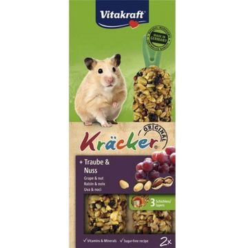 VITAKRAFT Baton pentru hamsteri, cu Stafide şi Arahide 2 bucăţi, 112g