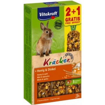 VITAKRAFT Baton pentru iepuri pitici, cu Miere şi Grâu Spelta