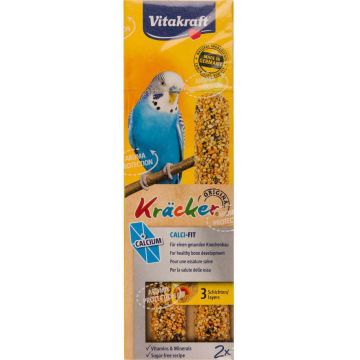 VITAKRAFT Baton pentru peruşi Calci Fit, cu Calciu şi Miere 2 bucăţi, 60g