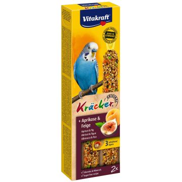 VITAKRAFT Baton pentru peruşi, cu Caise şi Smochine 2 bucăţi, 60g