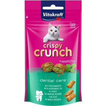 VITAKRAFT Delicatesă pentru pisici Crispy Crunch Dental cu Ulei de Mentă, 60g
