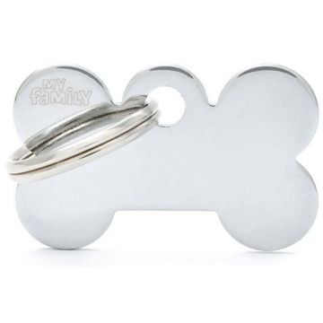 MY FAMILY Basic Medalion pentru gravat, din alamă cromată, Os