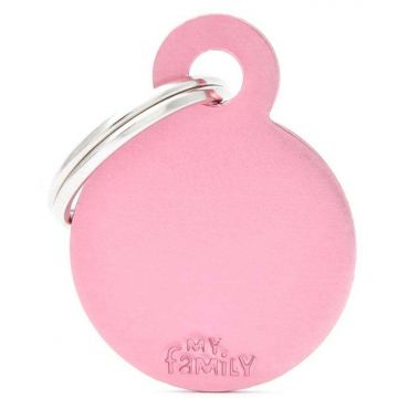 MY FAMILY Basic Medalion rotund pentru gravat, din aluminiu