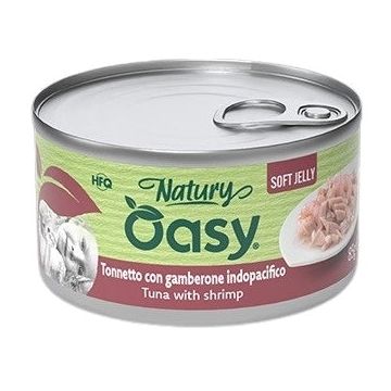 OASY Natury Conservă pentru pisici, cu Ton şi Creveţi, în jeleu 85g