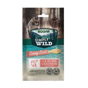 Recompense pentru pisici - Bogar Simply Wild - Creamy Sticks - Pui - 5 x 15 g