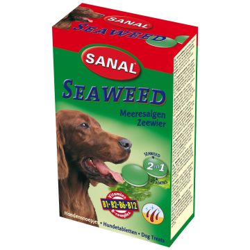 SANAL Seaweed Recompense pentru câini, cu alge marine şi vitamine 100 tablete