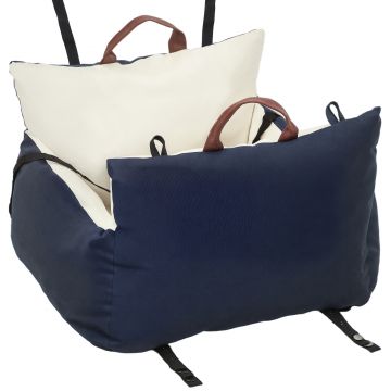 Scaun Auto PawHut pentru Câini Mici cu Lesă de Siguranță, Detașabil și Lavabil, Albastru | Aosom Romania