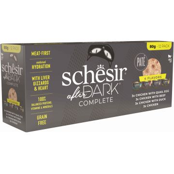 SCHESIR After Dark Pachet conserve pentru pisici, pate 12x80g