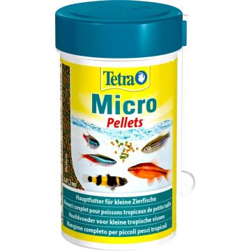 TETRA Micro Pellets Hrană sub formă de pelete pt. peştii ornamentali mici 100ml