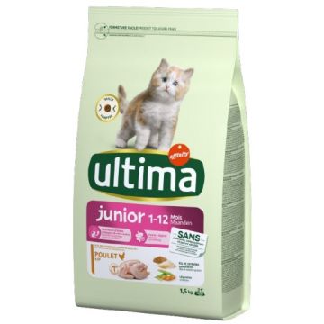 ULTIMA Hrană uscată pentru pisicuţe, JUNIOR, cu Pui 1,5kg