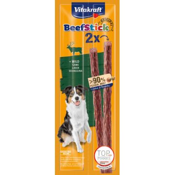 VITAKRAFT Delicatese pentru câini Beef Stick cu Vânat 2 bucăţi, 24g