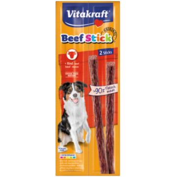VITAKRAFT Delicatese pentru câini Beef Stick cu Vită 2 bucăţi, 24g