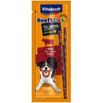 VITAKRAFT Delicatese pentru câini Beef Stick SCHOOL cu Vită, Lecitină 10buc/20g