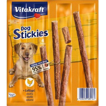VITAKRAFT Delicatese pentru câini Stickies cu Pasăre 4 bucăţi, 44g