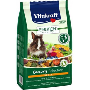 VITAKRAFT Hrană Emotion Beauty pentru iepuri, cu Omega-6, 600g