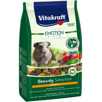 VITAKRAFT Hrană Emotion Beauty pt porcuşori de Guineea, cu Omega-6, 600g