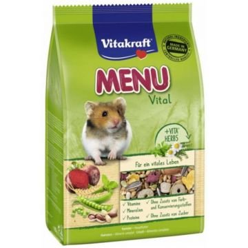 VITAKRAFT Menu VITAL cu Ierburi, Hrană completă pentru Hamsteri 400g