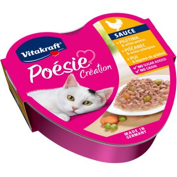 VITAKRAFT Poesie Creation Bol pentru pisici, cu Pui şi Legume 85g