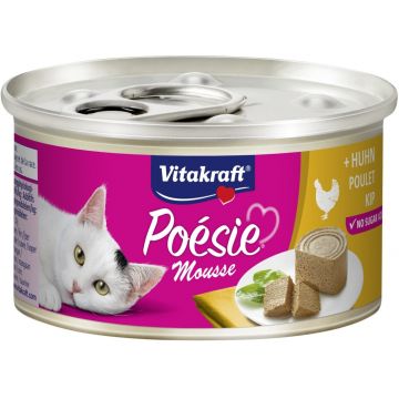 VITAKRAFT Poesie Mousse Conservă pentru pisici, cu Pui 85g