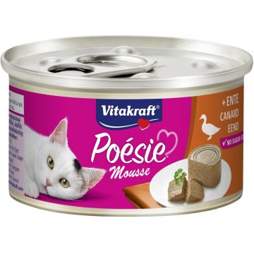 VITAKRAFT Poesie Mousse Conservă pentru pisici, cu Raţă 85g
