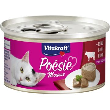 VITAKRAFT Poesie Mousse Conservă pentru pisici, cu Vită 85g