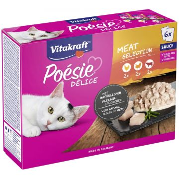 VITAKRAFT Posie Delice Sauce Meat Plic pentru pisici, în Sos, pachet 6x85g