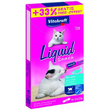 VITAKRAFT Snack lichid pentru pisici, cu Somon şi Omega 3