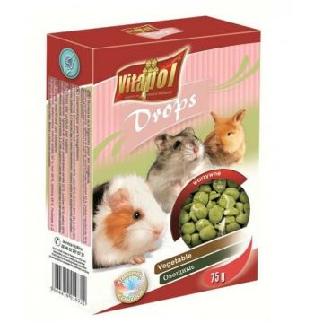 VITAPOL Delicatese pentru rozătoare Dropsuri cu Legume 75g