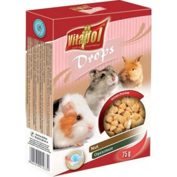 VITAPOL Delicatese pentru rozătoare Dropsuri cu Nuci 75g