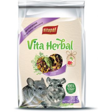 VITAPOL Herbal Hrană complementară pentru şinşila, cu Flori de Câmp 30g