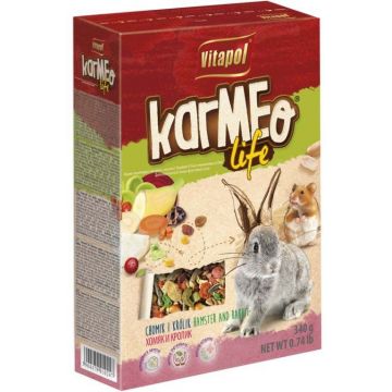 VITAPOL KarMeo Hrană complementară pt hamsteri şi iepuri, Legume şi Fructe 340g